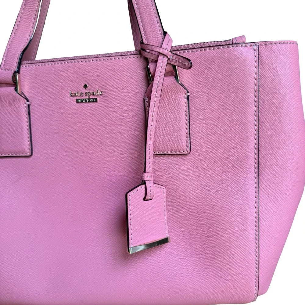 Kate Spade New York Cameron Street Satchel Pink Handbag Purse Leather Bag 11x9x4